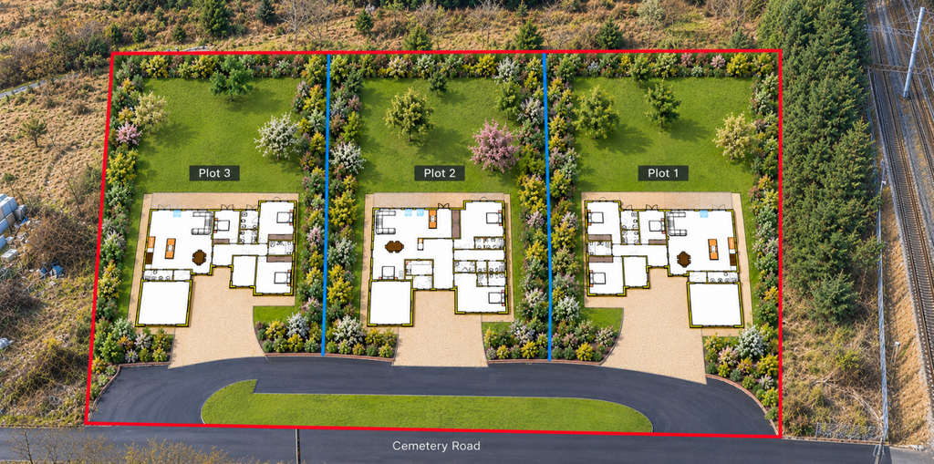 Property photo 2 of 11 Aerial Bungalow Site Plan Overlay 22