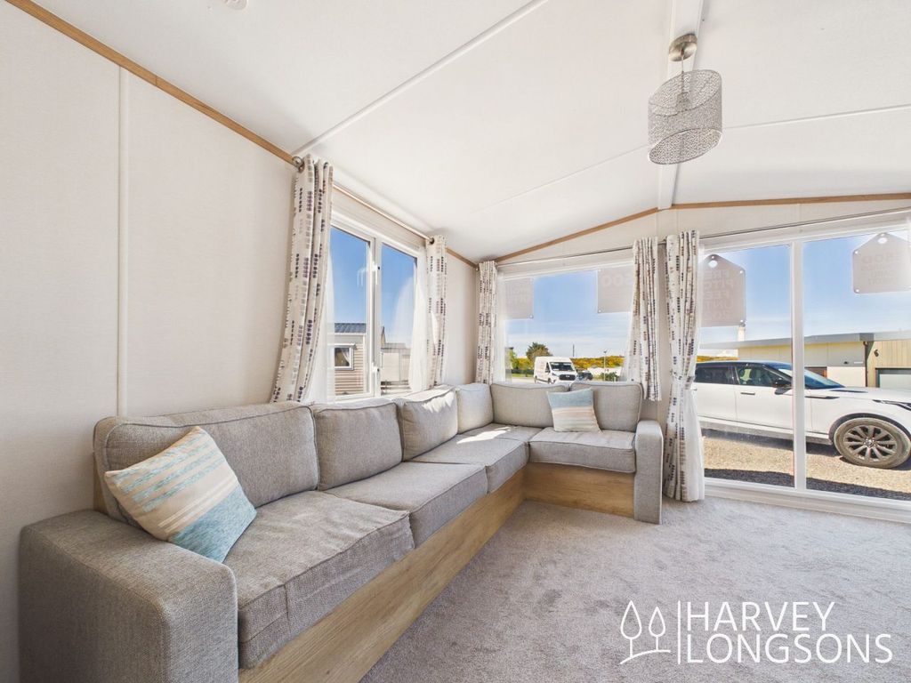 Property photo 2 of 16 Static Caravan Lounge With Corner Sofa And Large Windows