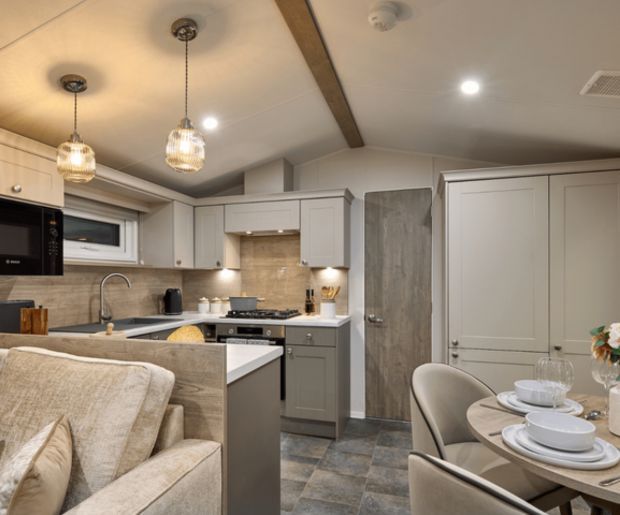 Property photo 2 of 4 Open Plan Layout In The Willerby Curzon Holiday Caravan For Sale In Hoburne Cotswold Reach, Gloucestershire