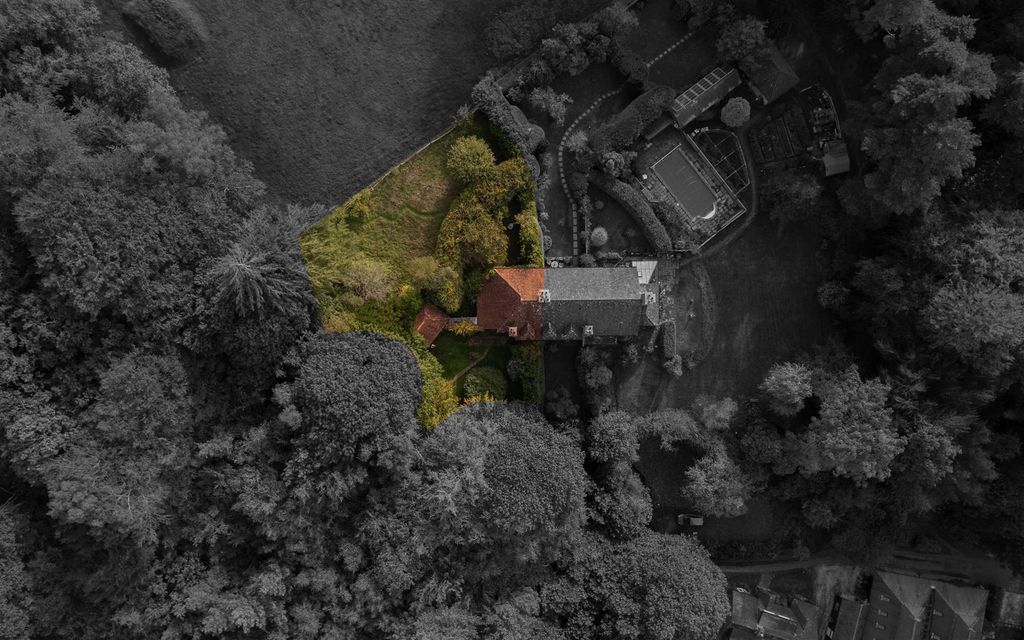 Property photo 3 of 32 The Coppers, Dorking - Drone - Black &amp; White - Fin
