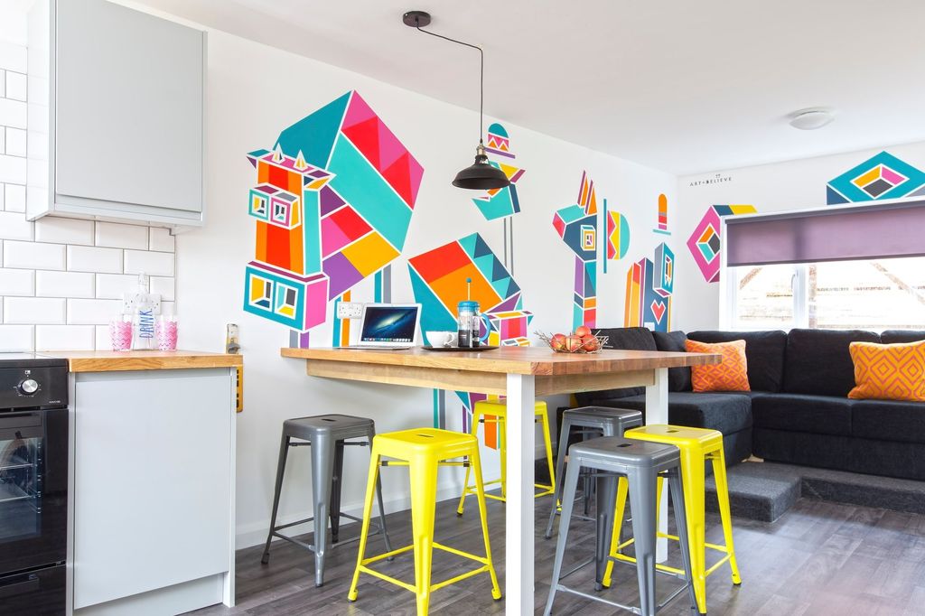 Property photo 3 of 4 Bright And Modern Kitchen Area Featuring Vibrant A...