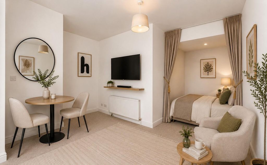 Property photo 1 of 5 Best Bed Angle Virtual Staging Studio Room.Jpeg