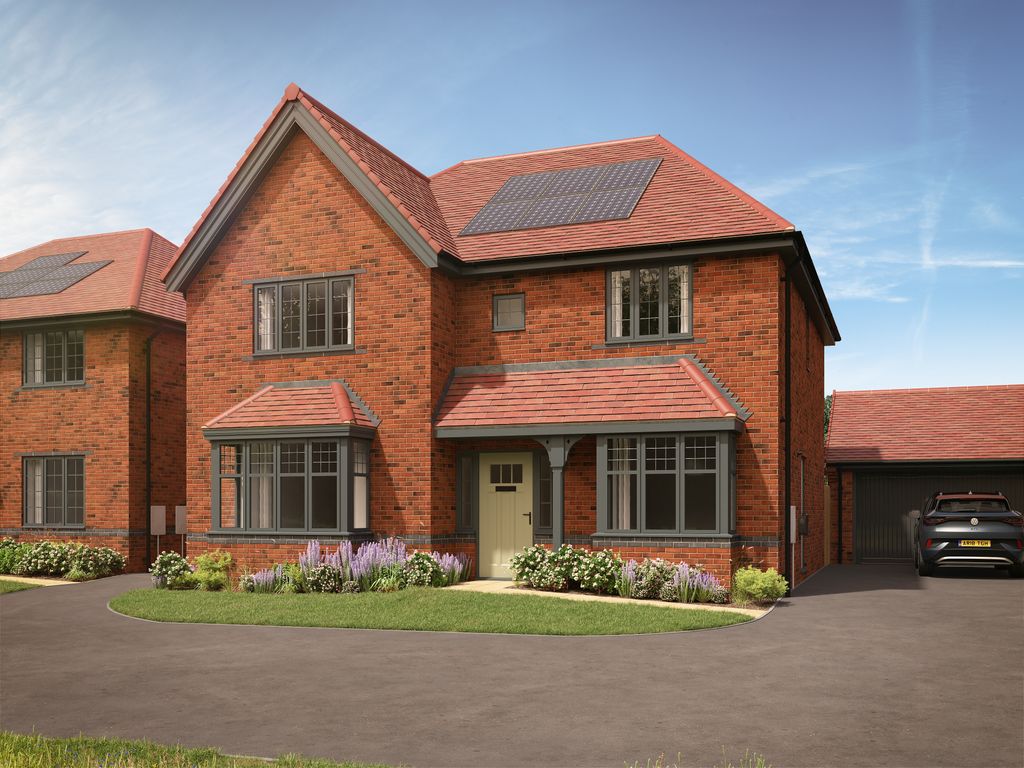 Property photo 1 of 10 A Modern Brick House With Solar Panels On The Roof Sits In The Foreground