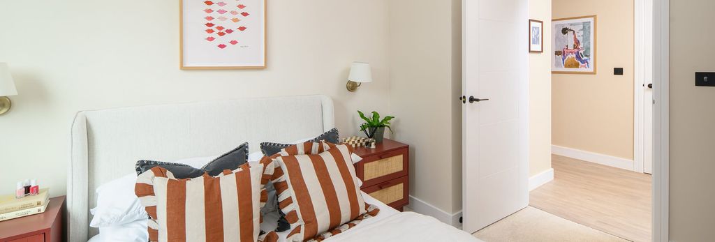 Property photo 3 of 5 Closeup Of Contemporary Decorated Bedroom In Neutral Tones.