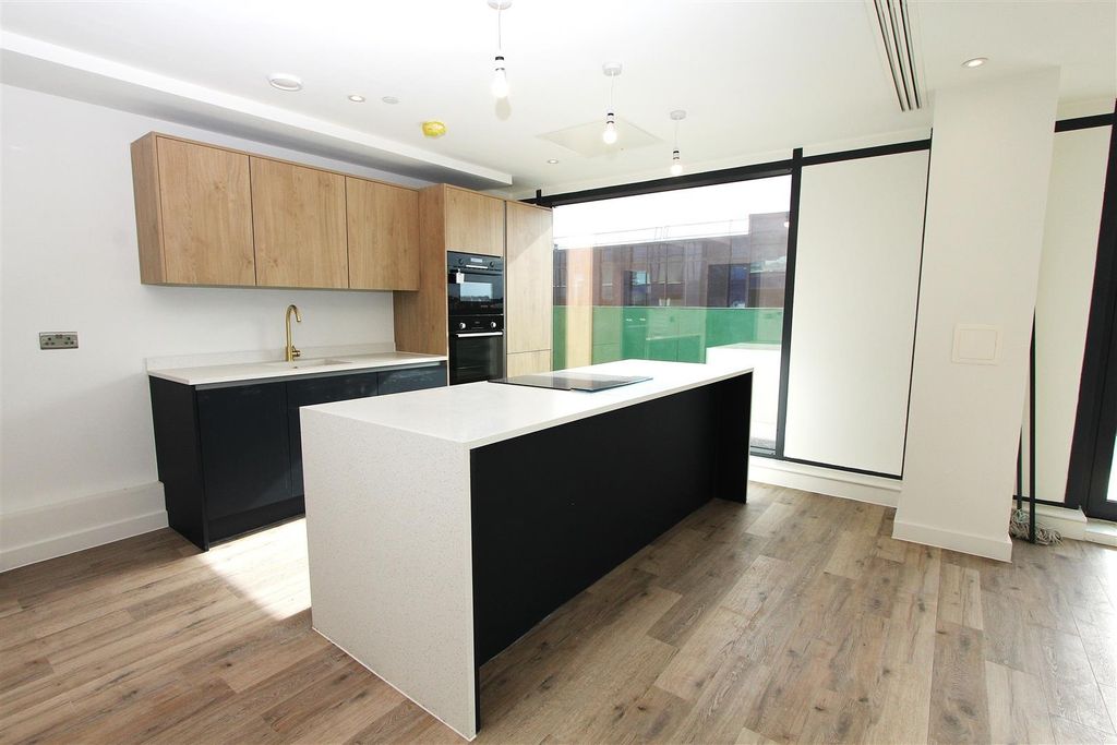 Property photo 2 of 22 Modern Kitchen With Large Island And Floor Windows...