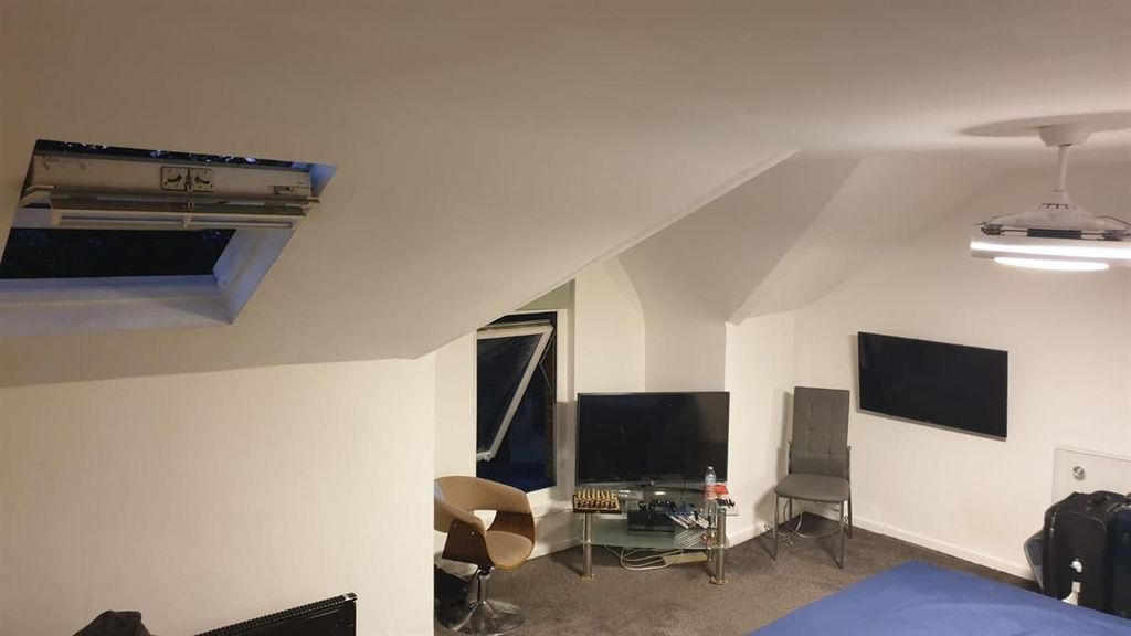 Property photo 2 of 9 Bright Attic-Style Bedroom With Sloped Ceilings, S...