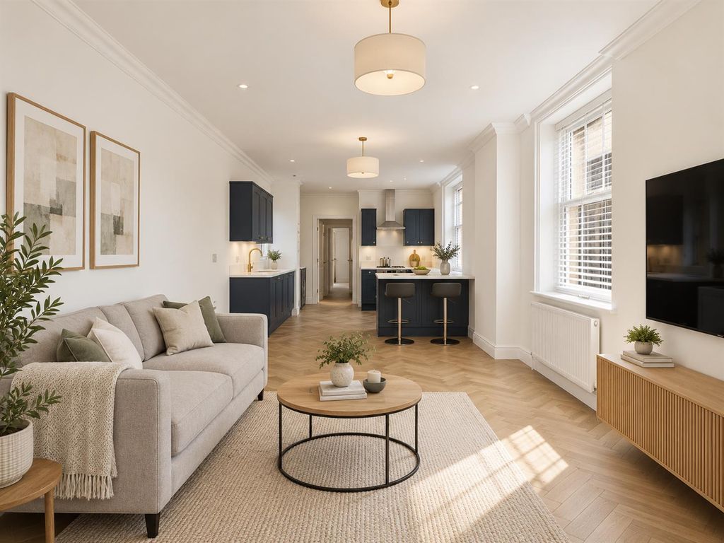 Property photo 1 of 6 Elegant Living Room With Navy Kitchen.Png