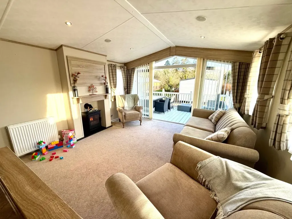 Property photo 3 of 23 Living Area With Patio Doors In The Carnaby Helmsley Holiday Caravan At Plas Coch Country &amp; Leisure Retreat, Wales