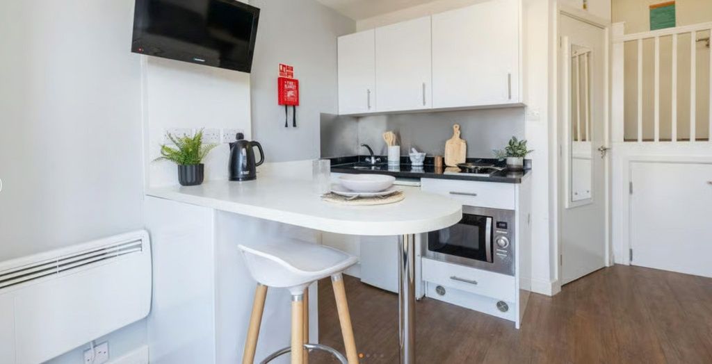 Property photo 3 of 6 Modern Studio Kitchen With Sleek Breakfast Bar...