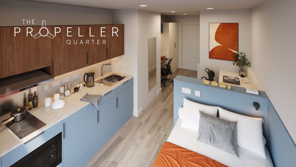 Property photo 1 of 7 Bright, Modern Studio With Integrated Kitchenette,...