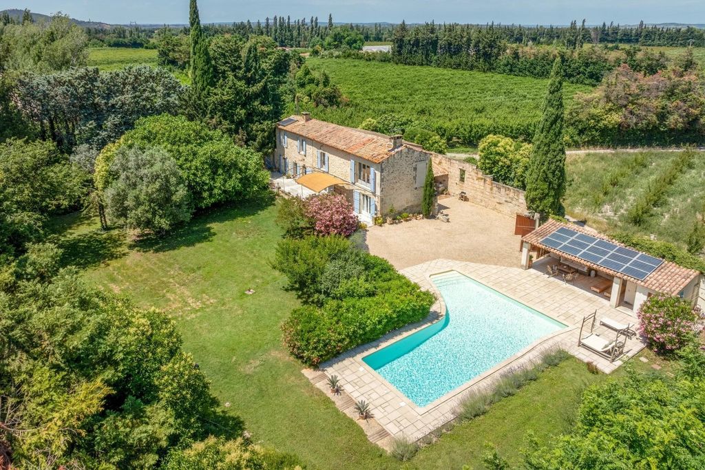 Property photo 1 of 25 Proximity To Boulbon &amp; Vallabrègues - Countryside - Beautiful Restored Stone Farmhouse - Flat Land 2,170Sqm - Enclosed Shady Garden - Terraces - Pool