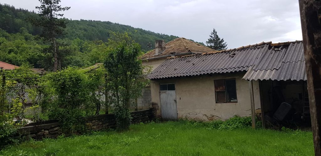 Property photo 3 of 100 View Of An Outbuilding With Corrugated Roof Next To A Garden Area With Green Grass And Trees, Enclosed By A Stone Wall And Wire Fence.