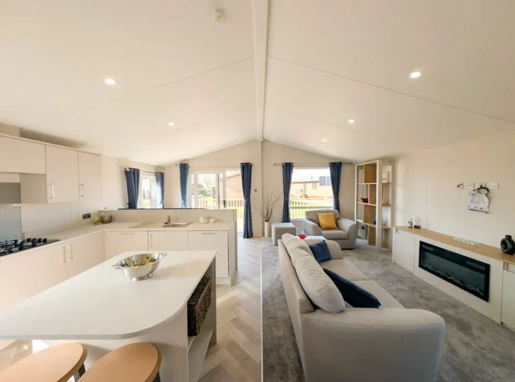 Property photo 3 of 15 Bright Open Plan Kitchen And Living Room With Feature Fireplace