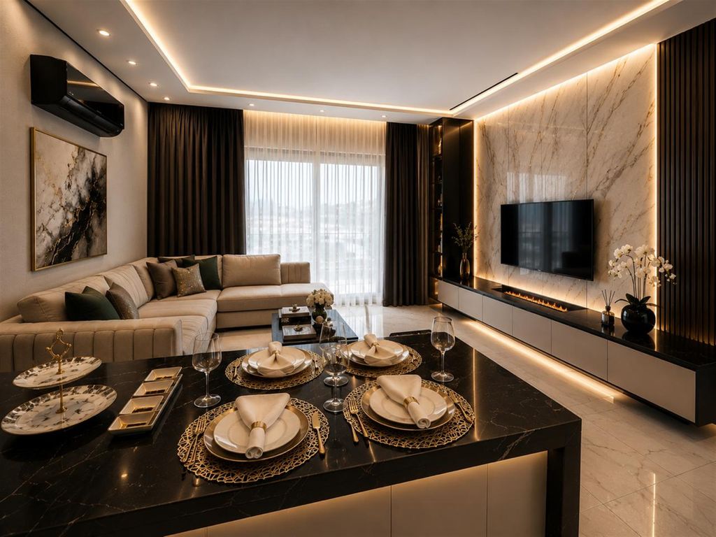 Property photo 3 of 14 Off-Plan Investment Properties For Sale In Antalya - Open-Plan Living Rooms