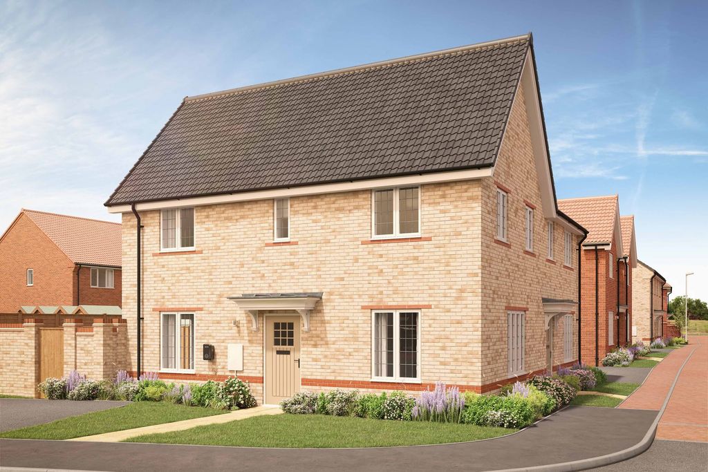 Property photo 1 of 9 A Modern Brick House With A Manicured Lawn In The Foreground Sits On A Street Lined With Similar Hom