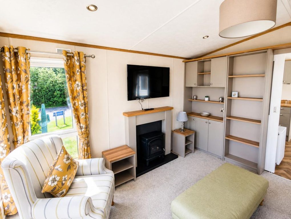 Property photo 3 of 6 Stylish Lounge With Fireplace, Wall Mounted Tv And Fitted Shelving