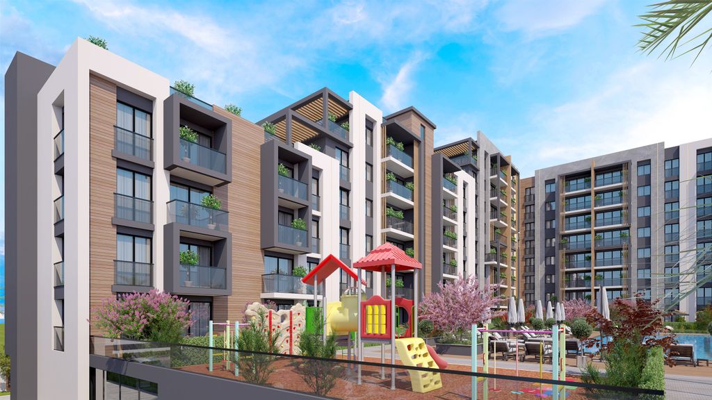 Property photo 3 of 19 Apartments In Altintas, Antalya For Sale - Children's Playground