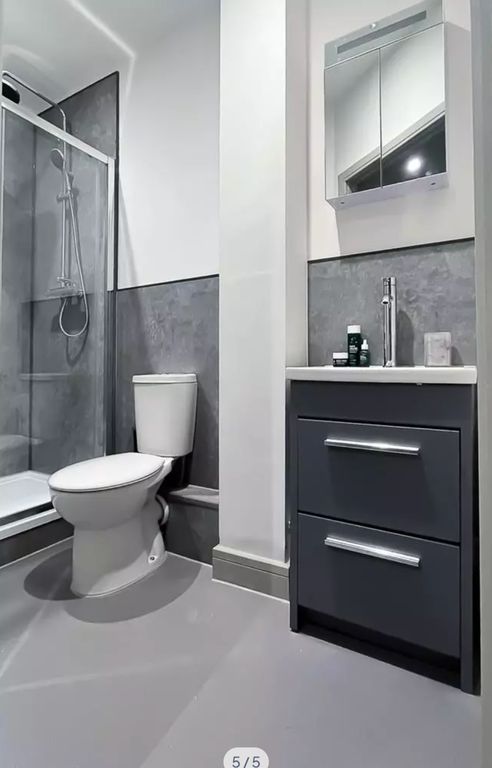 Property photo 3 of 5 A Modern And Clean Bathroom Featuring A Stylish Sh...
