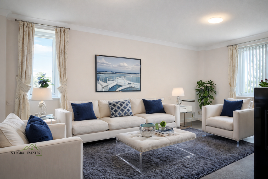 Property photo 2 of 19 Harewood Court Warlingham Cr6 Digitally Staged Modern Living Room