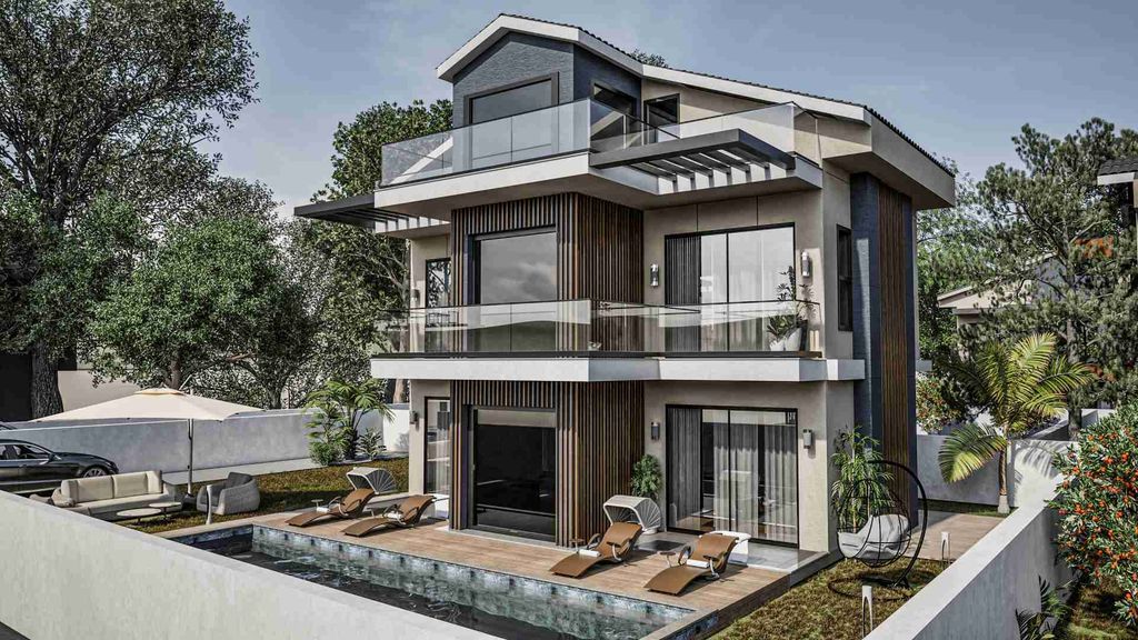 Property photo 3 of 12 Lavish Newly Built Fethiye Villa For Sale - Securely Walled Around The Perimetre