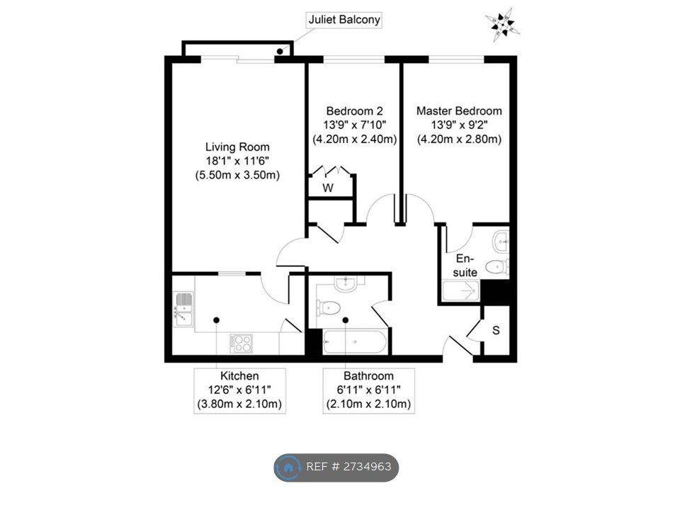 Property photo 2 of 26 Floor Plan, Approximately 700 Sq Ft In Total