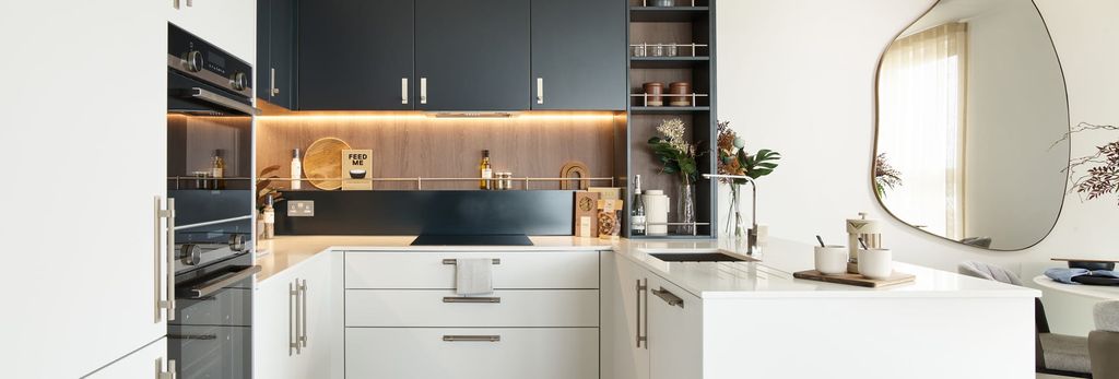 Property photo 2 of 5 Kitchenette In Slate Grey And White Design With Atttached Island
