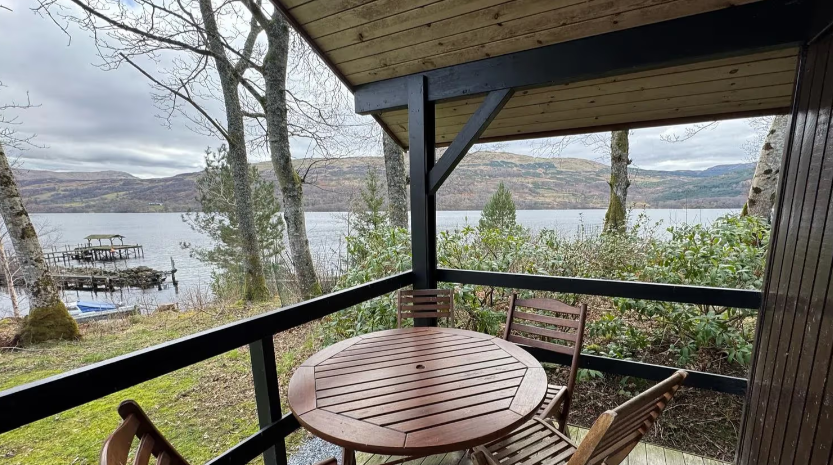 Property photo 2 of 6 Covered Lodge Decking With Outdoor Dining And Loch Views