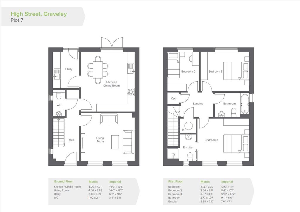 Property photo 3 of 3 Floorplan Plot 7