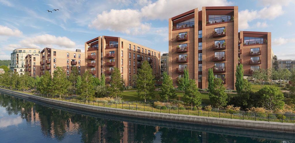 Property photo 1 of 1 An Exterior CGI Of One Waterside Showing The Development Along The River