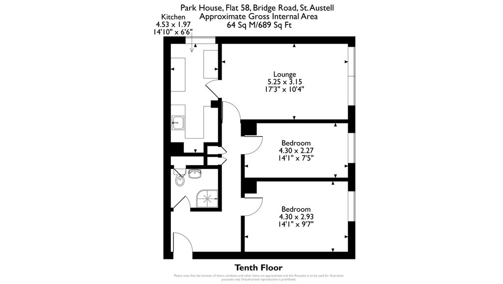 Property photo 2 of 9 Park House, Flat 58, Bridge Road, Pl25 5HD.Jpg