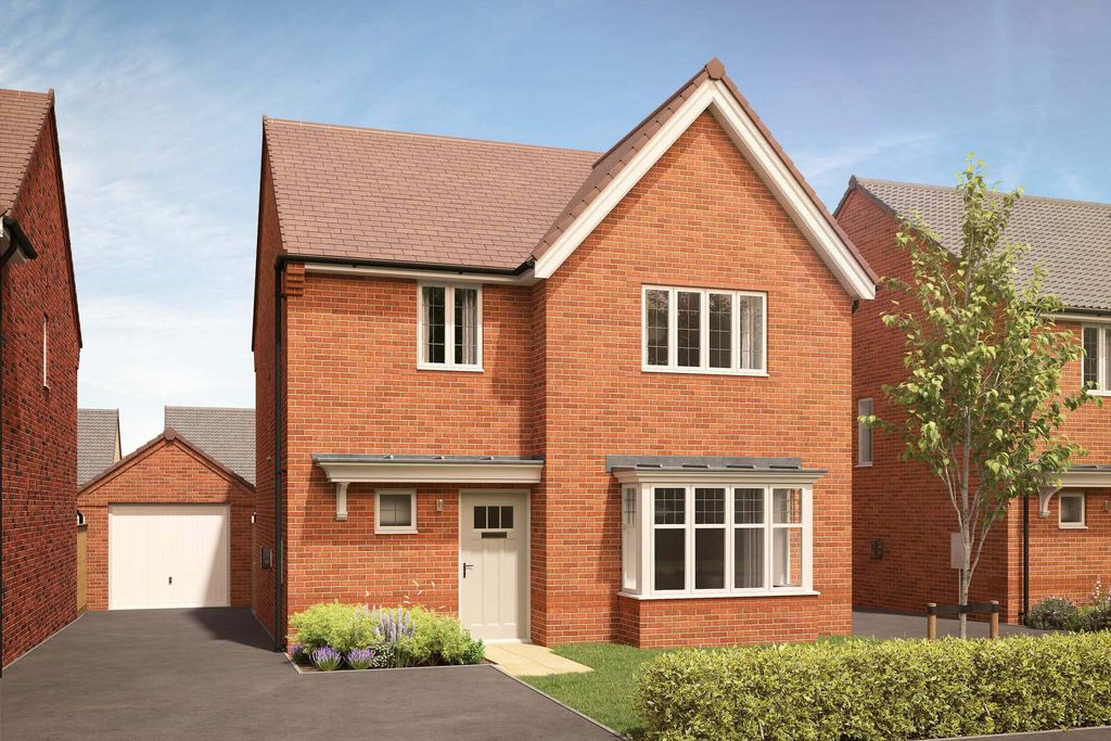 Property photo 1 of 8 A Modern Brick House With A Bay Window In The Foreground Sits On A Driveway