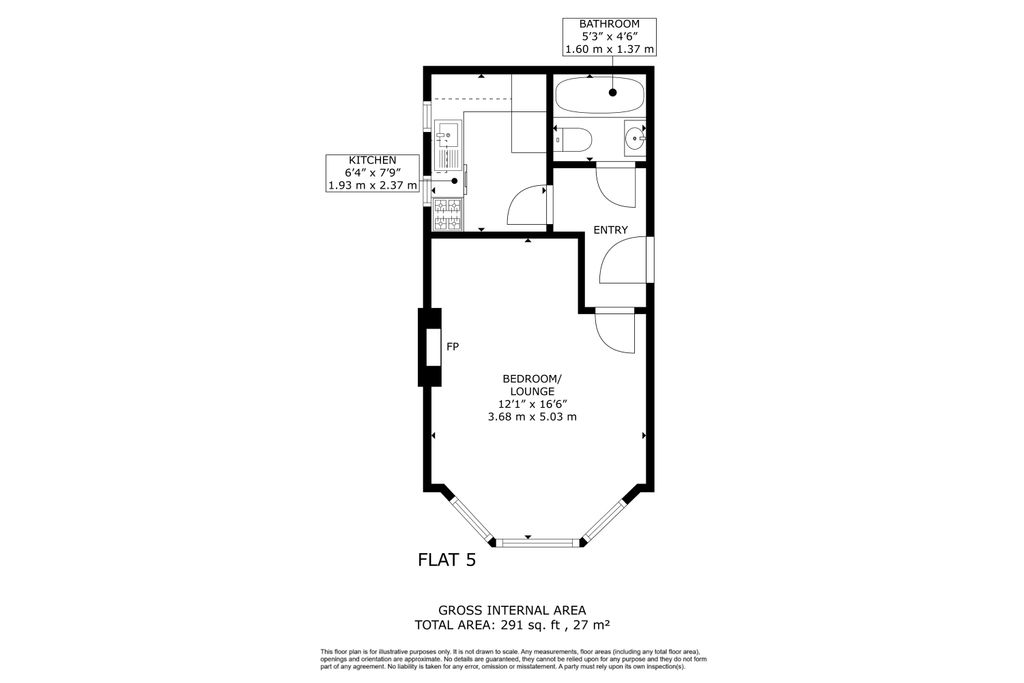 Property photo 1 of 6 Flat 5, 7 Parklands, Surbiton, Surrey, Kt5 8Ea