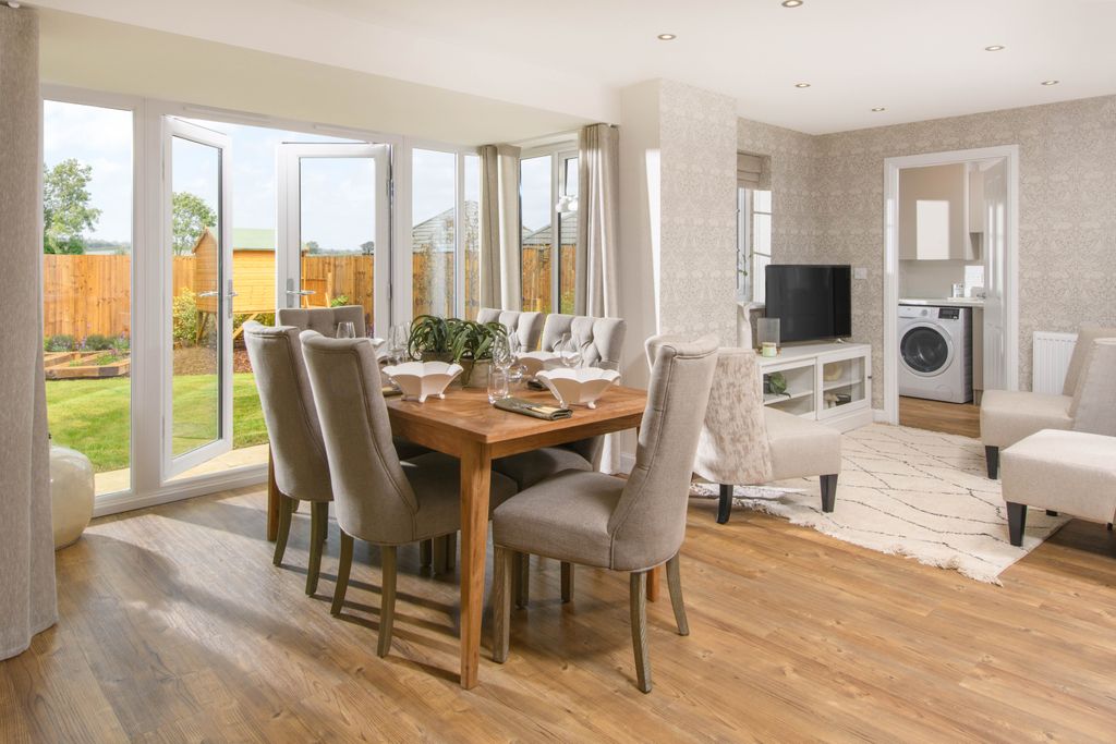 Property photo 3 of 8 Open-Plan Kitchen With Integrated Appliances, Dining Area &amp; Family Room With French Doors Leading On