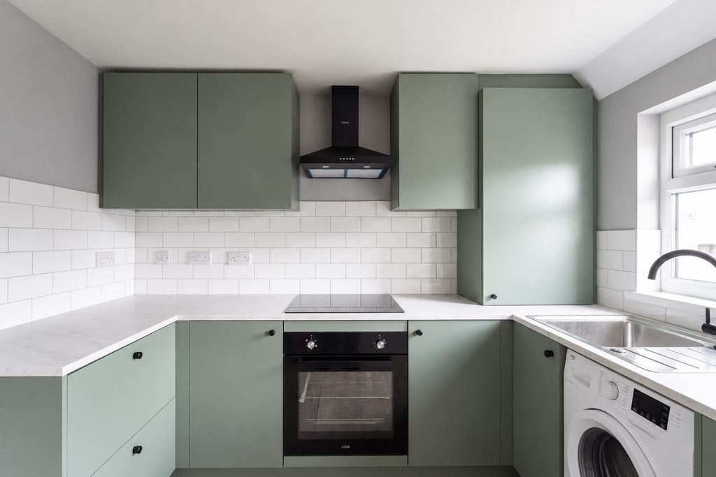 Property photo 1 of 12 Sage Green Kitchen With Washing Machine (1).Png