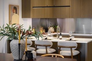 Property photo 3 of 15 Bespoke Kitchen With Composite Stone Worktops And Island In A Pavilion Apartment, Sunningdale Park