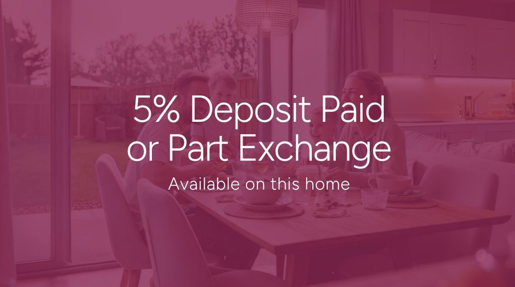 Property photo 2 of 10 A House Icon With A Pound Symbol Is Centered Above Large White Text Reading "5% Deposit Paid Or Part