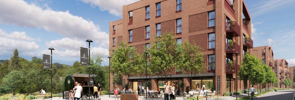 Property photo 1 of 4 CGI Of New Build Flats With Commercial Unit And Communal Square In Front