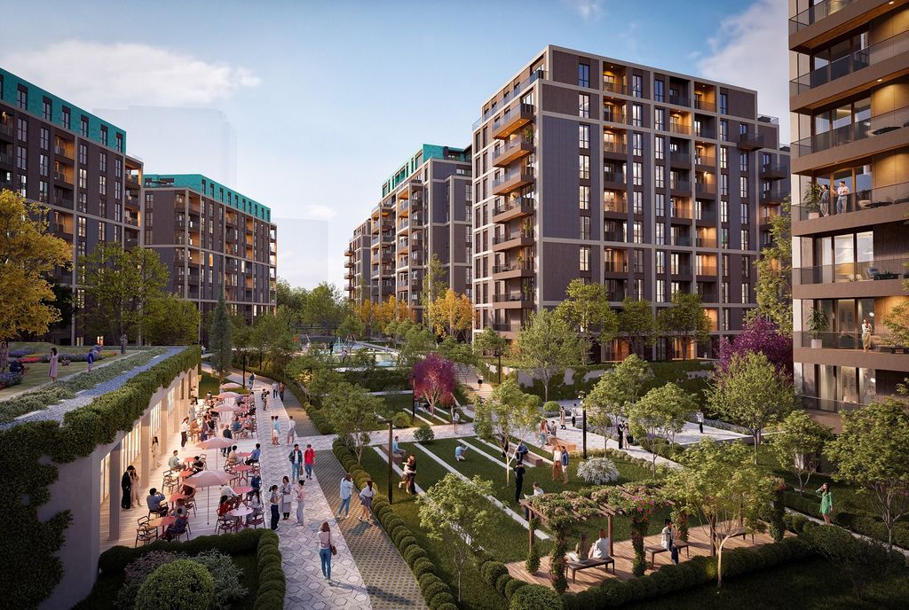 Property photo 2 of 14 Off-Plan European Istanbul Apartments In Basaksehir For Sale - Gorgeous Social Areas