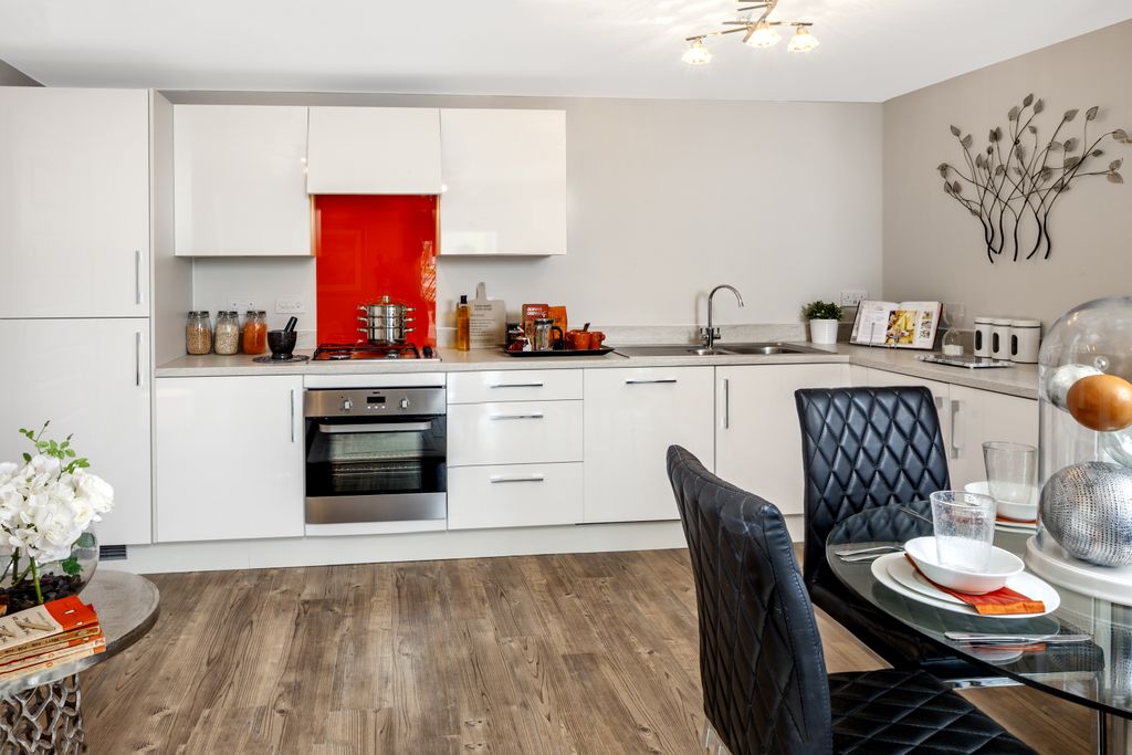 Property photo 3 of 5 Stylish Apartment Kitchen Area Open Plan