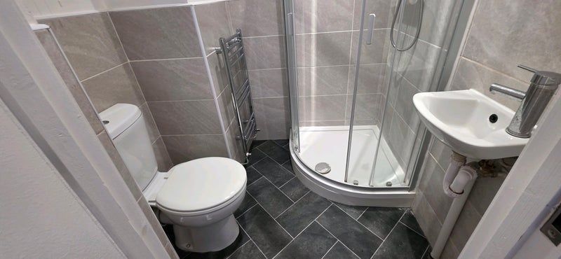 Property photo 3 of 8 Modern Tiled Bathroom With Corner Shower...