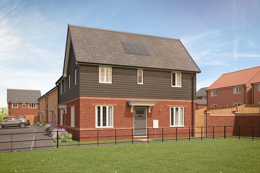 Property photo 1 of 10 A Modern Two-Story Residential Building With A Brick Facade And A Slanted Roof