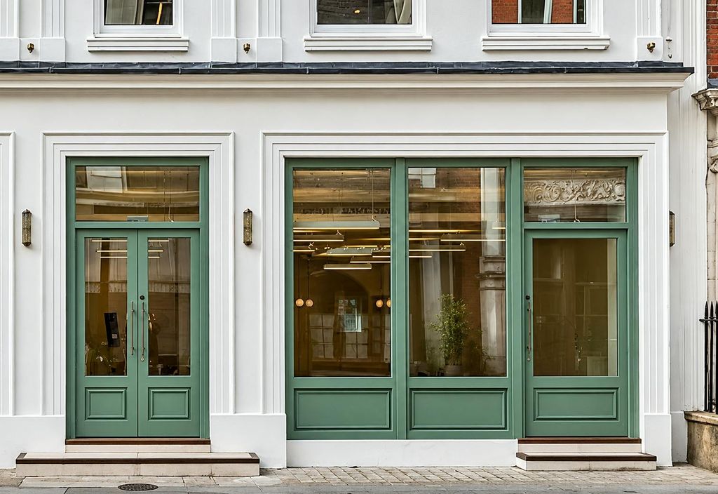 Property photo 1 of 9 Elegant Sage-Green Classical Storefront.Png