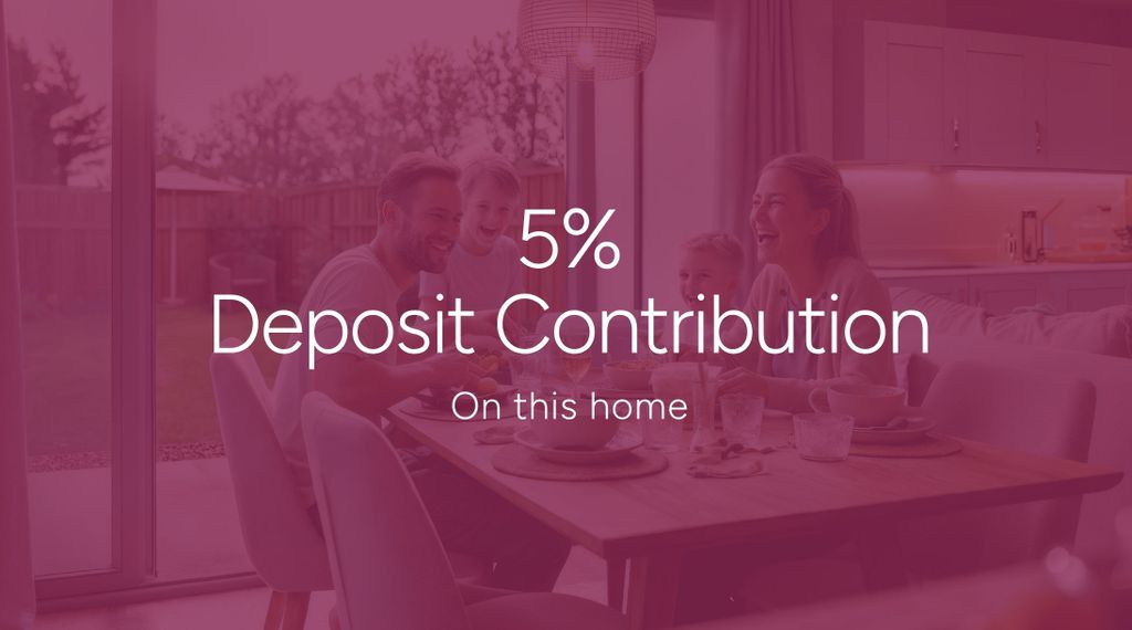 Property photo 2 of 10 The Image Displays A 5% Deposit Contribution Text Overlay On A Plain Gray Background