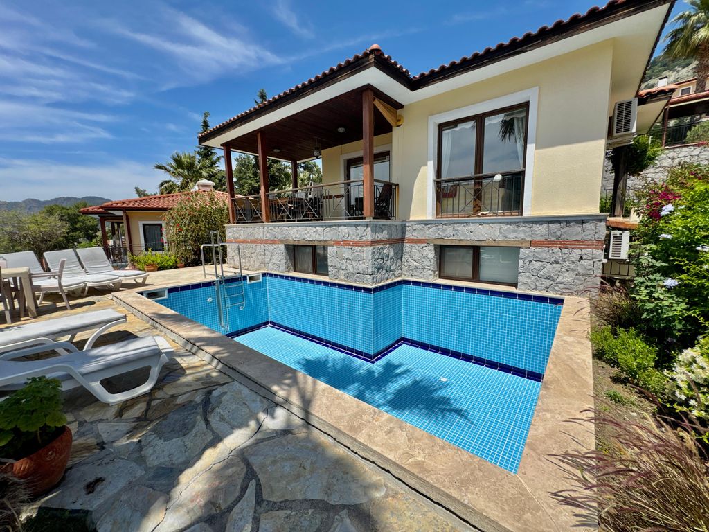 Property photo 1 of 23 Lavish Reverse-Duplex Villa For Sale In Gocek, Fethiye - Main View Of The Villa And Private Pool