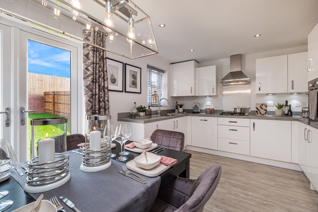Property photo 1 of 6 Kennett White Kitchen-Diner With French Doors