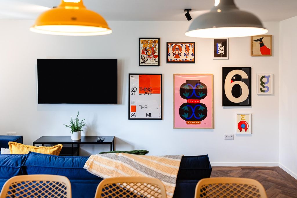 Property photo 1 of 36 Bright, Stylish Living Room With A Modern Sofa, Wa...