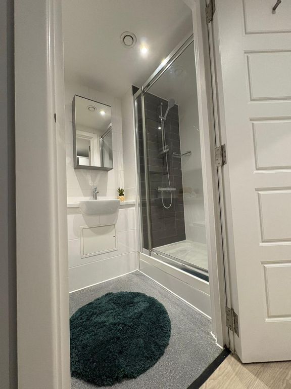 Property photo 2 of 16 Modern Bathroom With A Glass-Enclosed Shower, Wall...