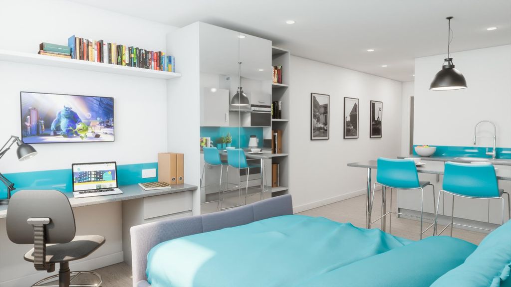 Property photo 3 of 5 Studiobedroomkitchen2.Png