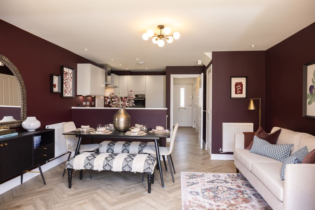 Property photo 3 of 10 Kitchen With Dining Area In The Rockley 3 Bedroom Home