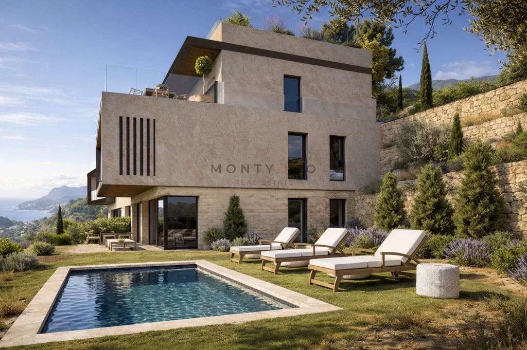 Property photo 1 of 12 Sale New 3 Bedroom Apartment With Sea View, Private Garden And Swimming Pool - Brand New Contemporary Residence In Éze